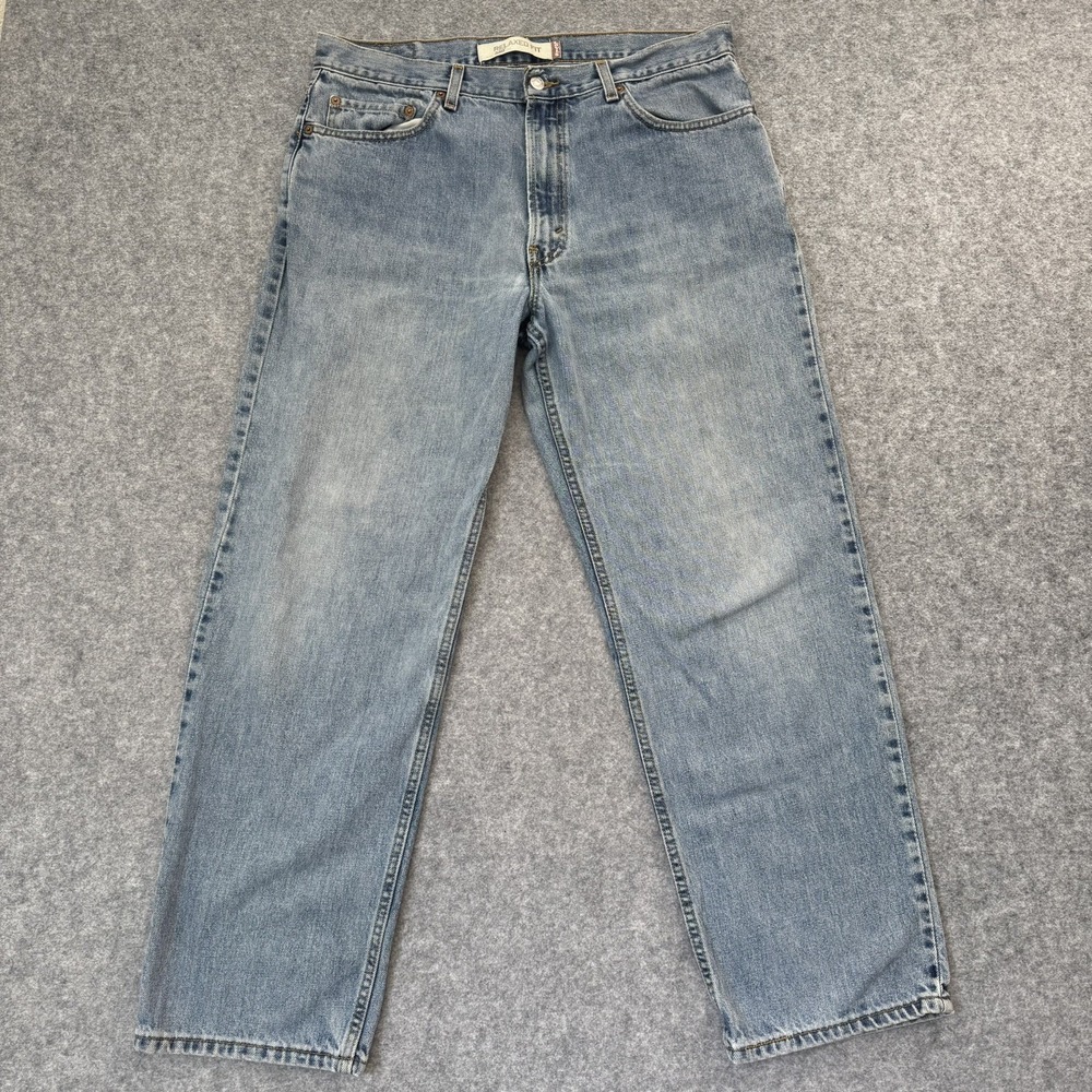 Y2K Levi's 550 Jeans Men's Tag 36x30 Relaxed Fit Blue Denim Excellent Used